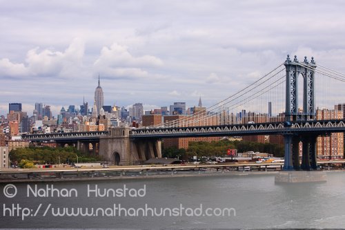 Midtown Manhattan and the Manhattan Bridge from the Brooklyn Bri